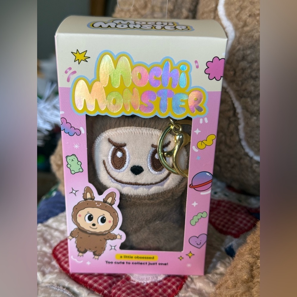 Mochi Monster Brown Plush Toy Kawaii Keychain New